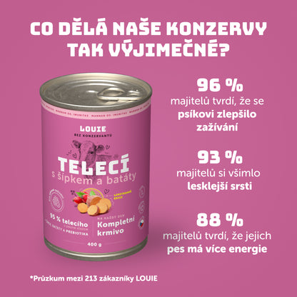 Telecí s šípky, batáty a prebiotiky 400g