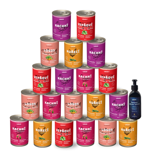 Balíček pro dokonalou srst s šamponem | 20ks | 400g