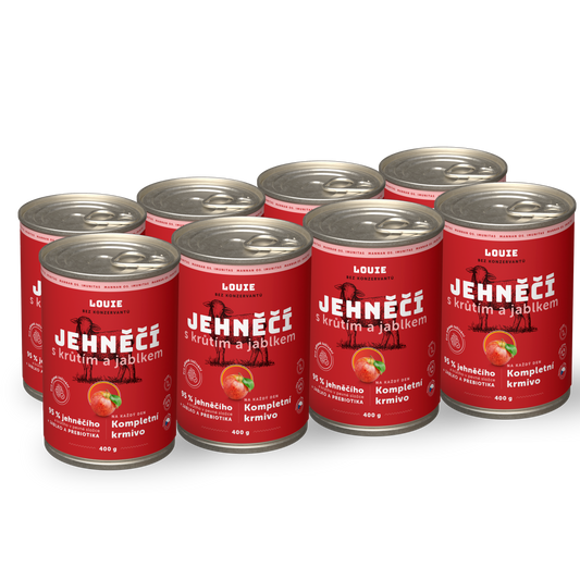 Výhodné balení 8ks - Jehněčí s krůtím, jablkem a prebiotiky 400g