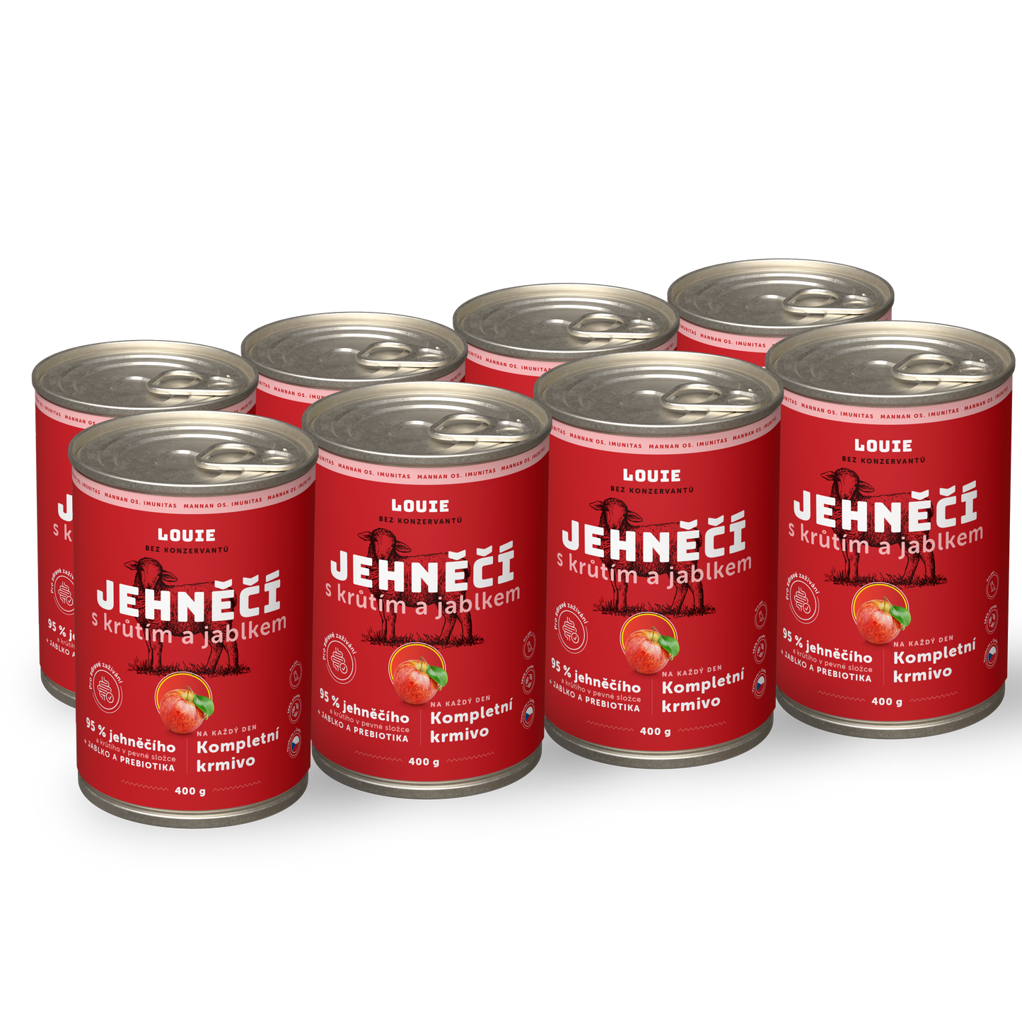 Výhodné balení 8ks - Jehněčí s krůtím, jablkem a prebiotiky 400g