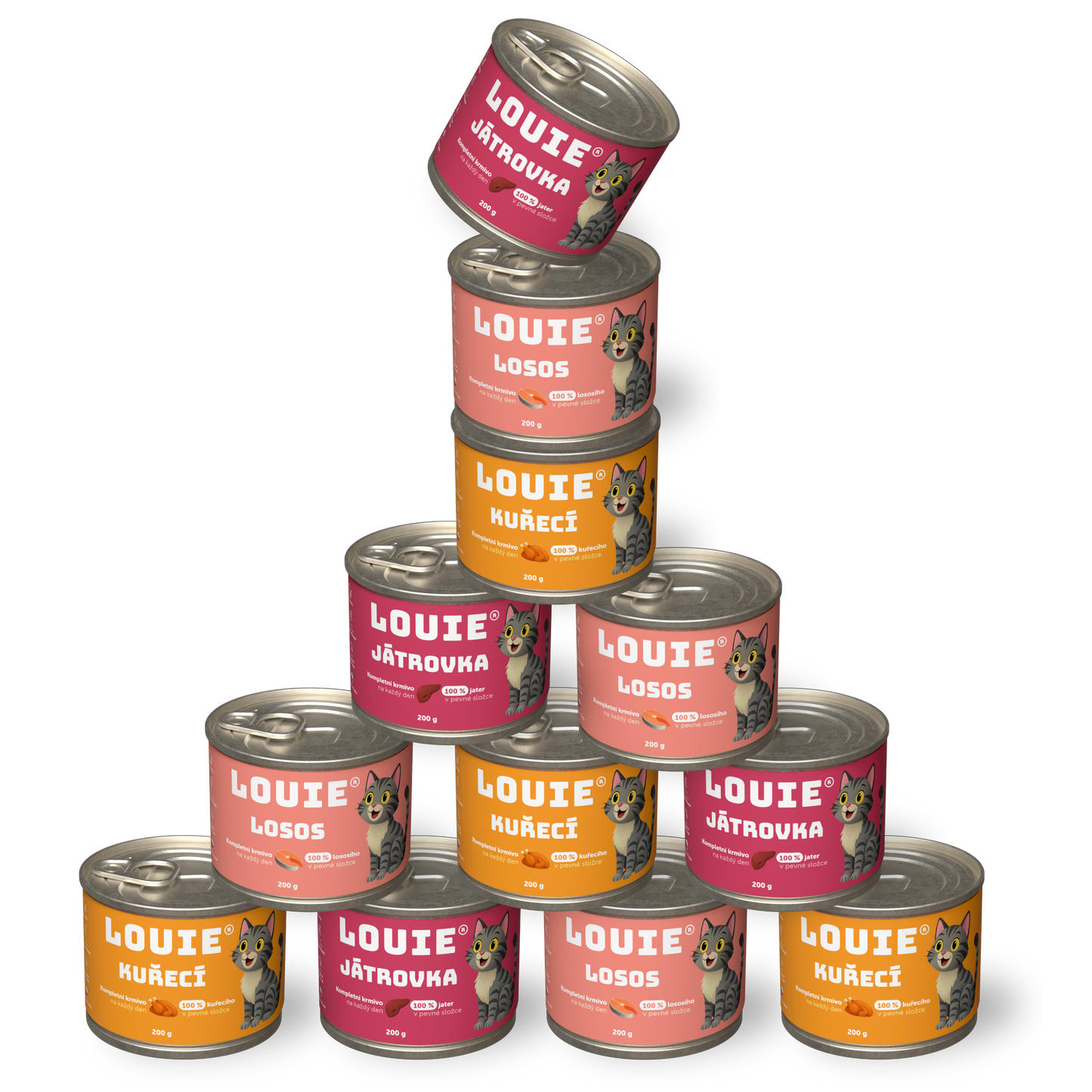 Kočičí ochutnávkový balíček 12 ks - 200g