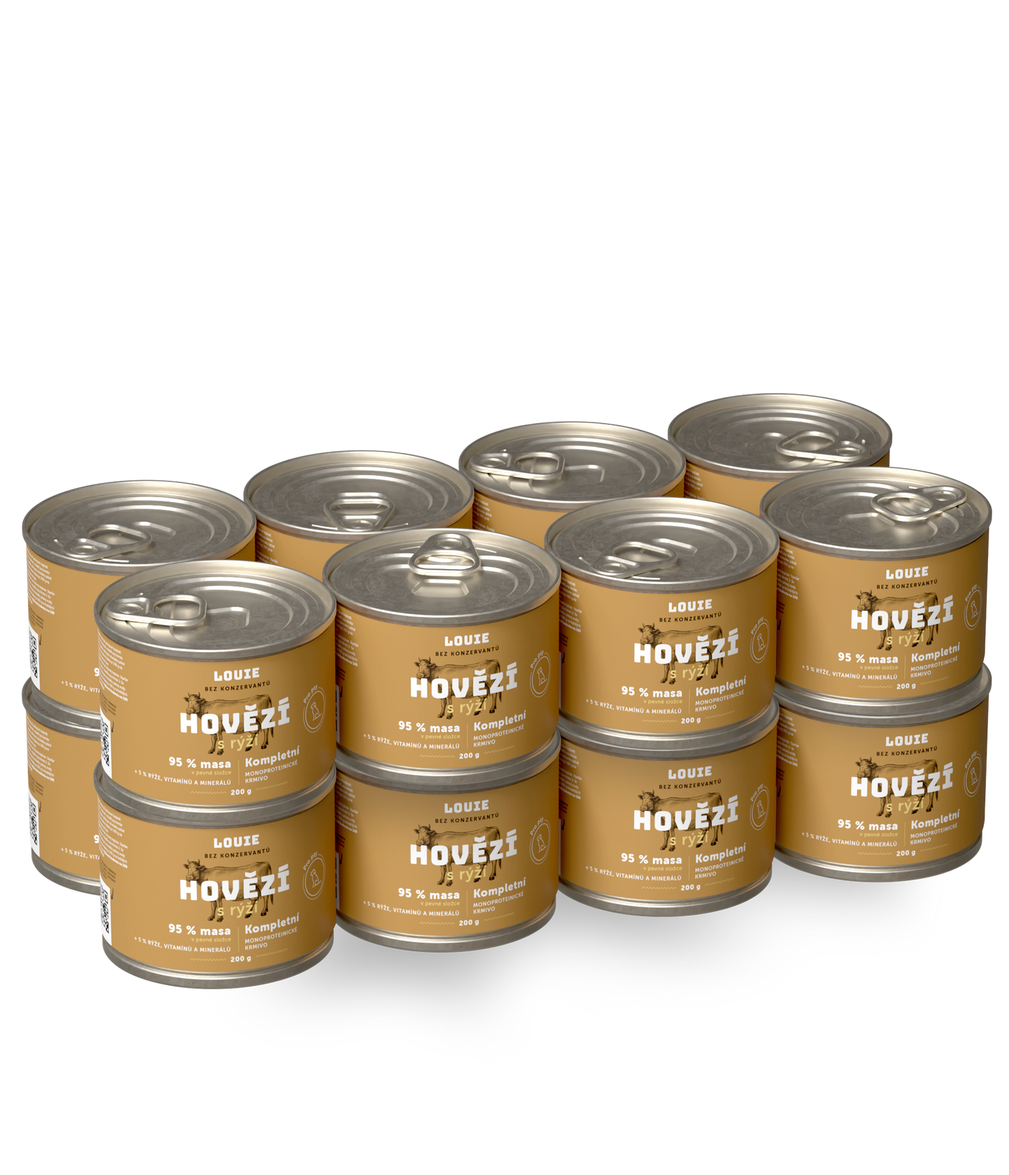 Hovězí s rýží a prebiotiky | 16 ks | 200 g