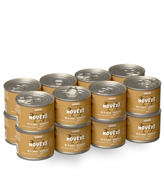 Hovězí s rýží a prebiotiky | 16 ks | 200 g