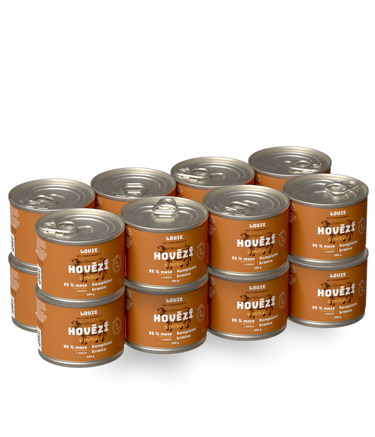 Hovězí s mrkví a prebiotiky | 16 ks | 200 g