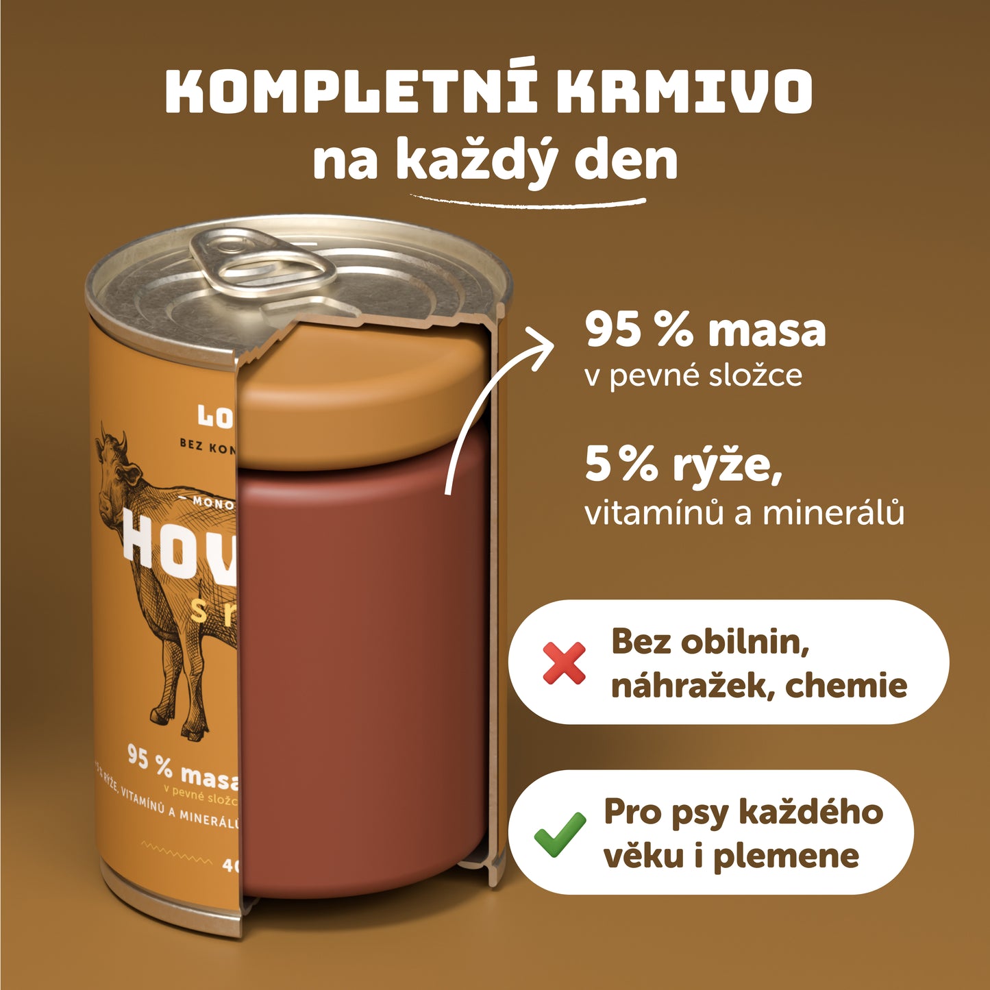 Výhodné balenie 8 ks - Hovädzie s ryžou 400g