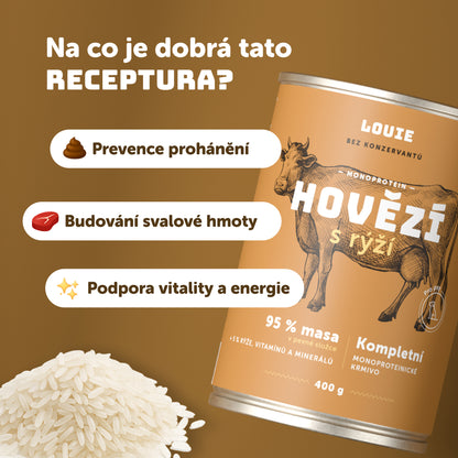 Výhodné balenie 8 ks - Hovädzie s ryžou 400g