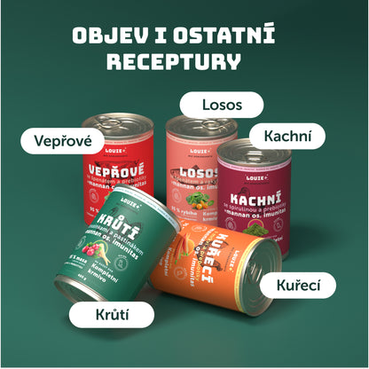 Výhodné balení 8ks - Krůtí s brusinkami, pastiňákem a prebiotiky 400g