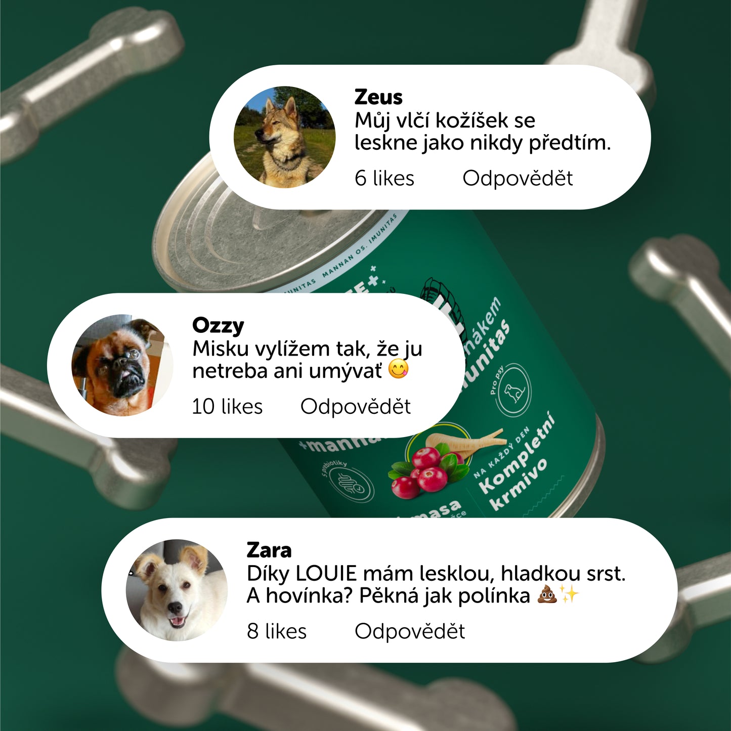 Výhodné balení 8ks - Krůtí s brusinkami, pastiňákem a prebiotiky 400g