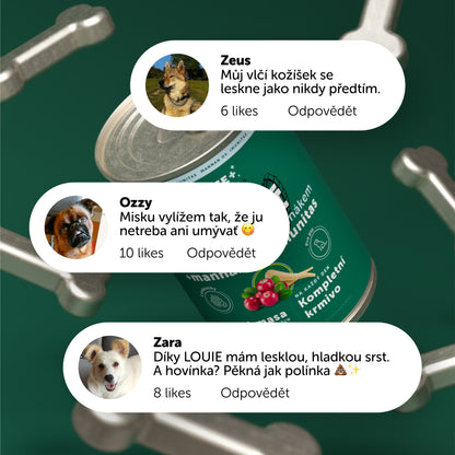 Výhodné balení 8ks - Krůtí s brusinkami, pastiňákem a prebiotiky 400g