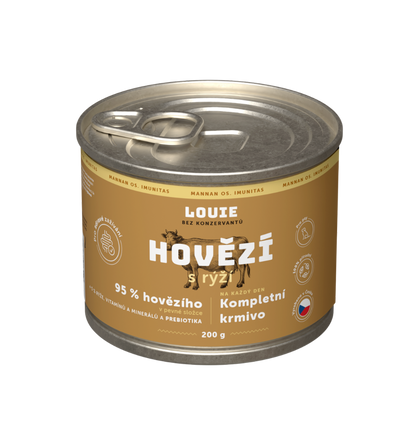 Hovězí s rýží a prebiotiky 200g