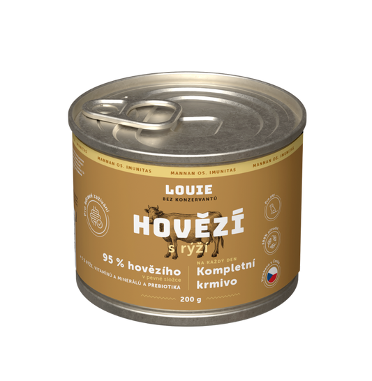 Hovězí s rýží a prebiotiky 200g