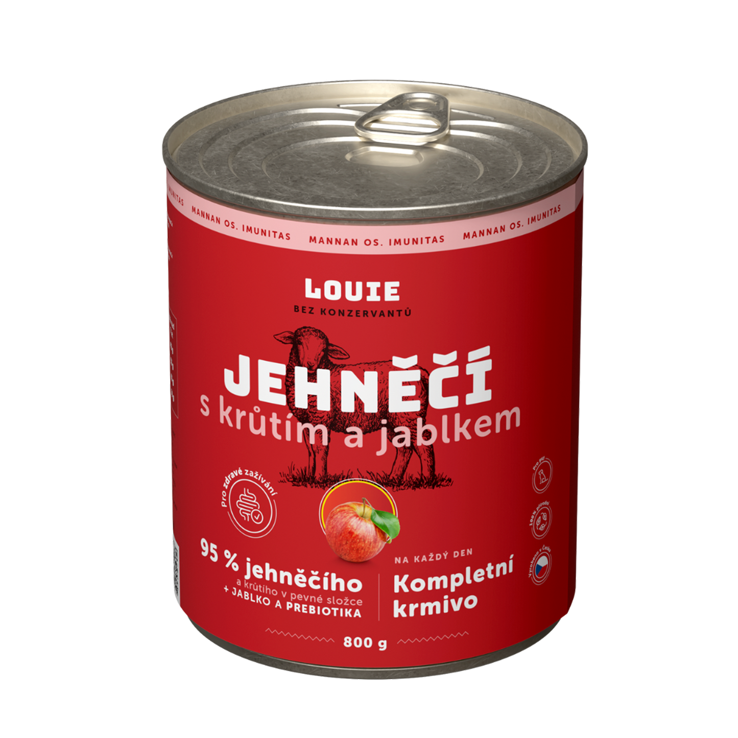 Jehněčí s krůtím, jablkem a prebiotiky 800g