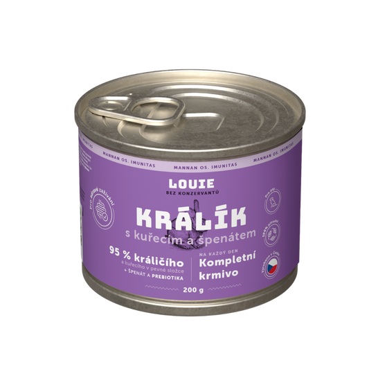 Králik s kuřecím a prebiotiky 200g