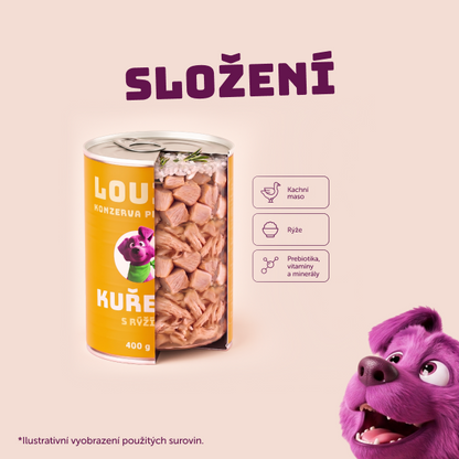 Kuřecí s rýží | 8ks | 400g