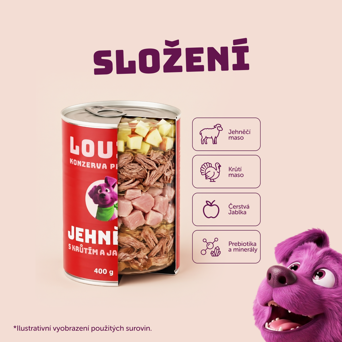 Vorteilspack - 8 x Lamm mit apfel 400 g