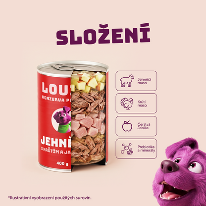 Vorteilspack - 8 x Lamm mit apfel 400 g