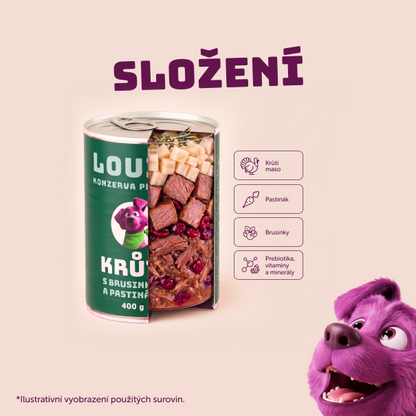 Krůtí s brusinkami a pastinákem 400g