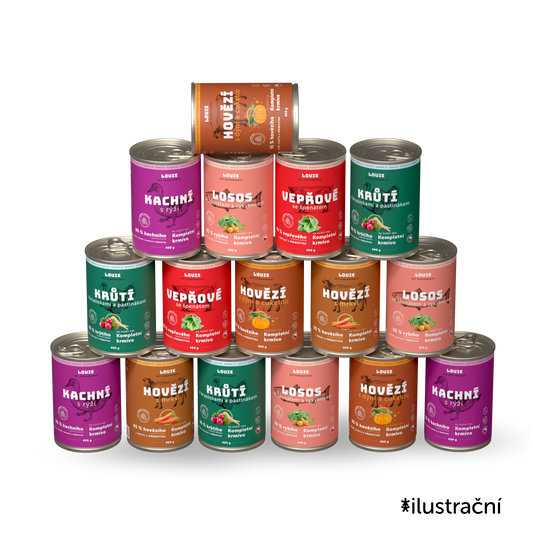 Ochutnávkový balíček bez kuřecího 400g - 16 ks