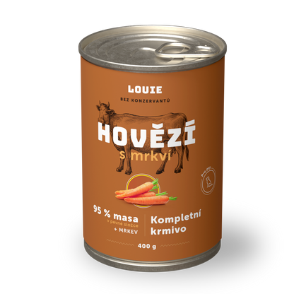 Výhodné balení 8 ks - Hovězí s mrkví 400g