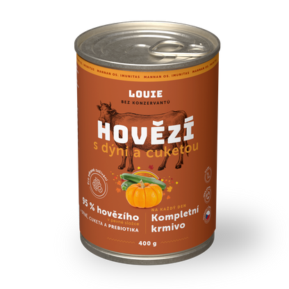 Hovězí s dýní, cuketou a prebiotiky 400g