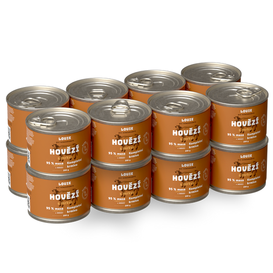 Hovězí s mrkví a prebiotiky | 16 ks | 200 g