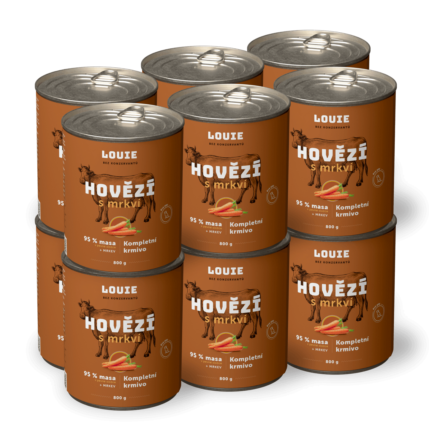 Hovězí s mrkví a prebiotiky | 12ks | 800g