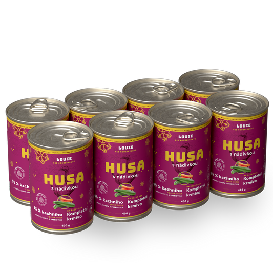 Výhodné balení 8 ks - Husa s nádivkou 400g