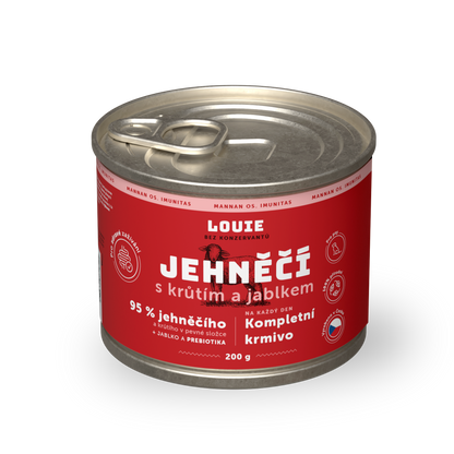 Jehněčí s krůtím, jablkem a prebiotiky 200g