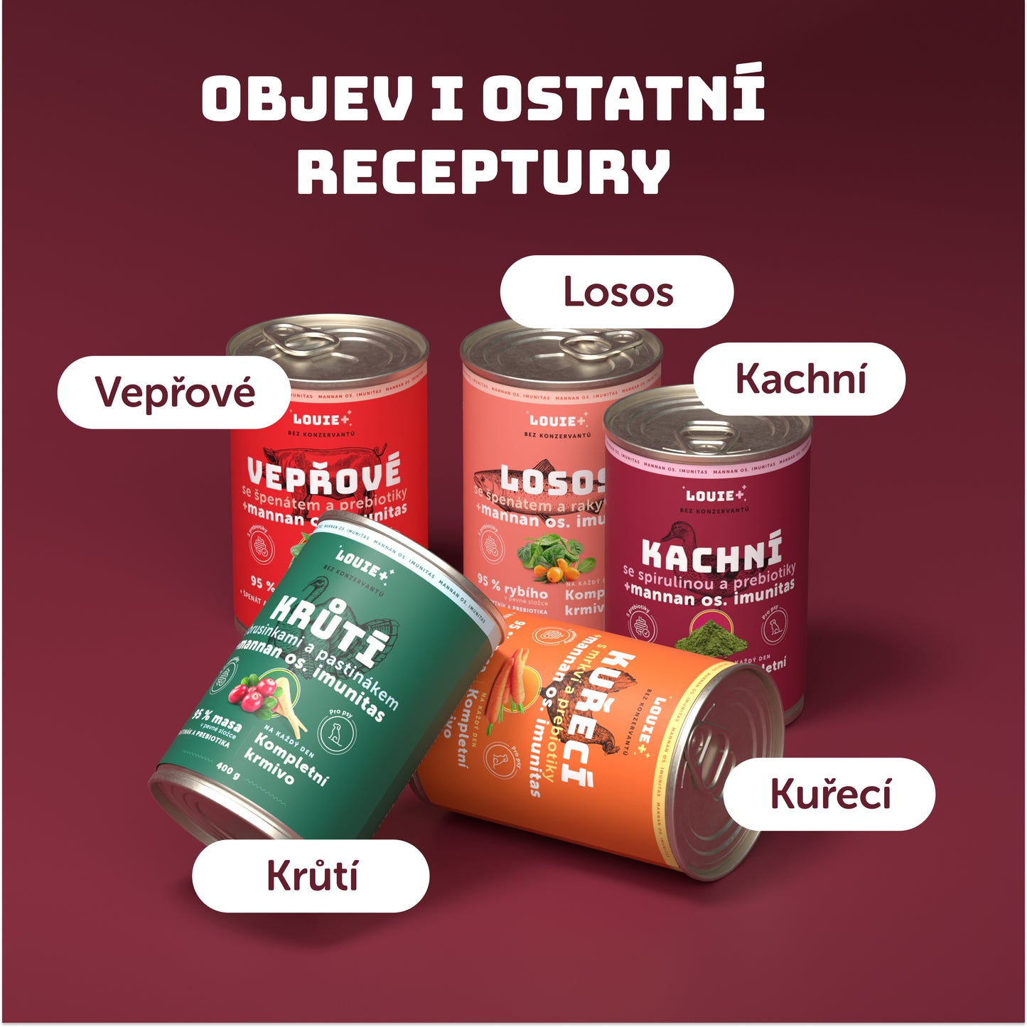 Výhodné balení 8ks - Kachní se spirulinou a prebiotiky 400g