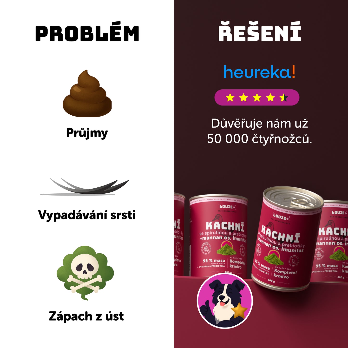 Výhodné balení 8ks - Kachní se spirulinou a prebiotiky 400g