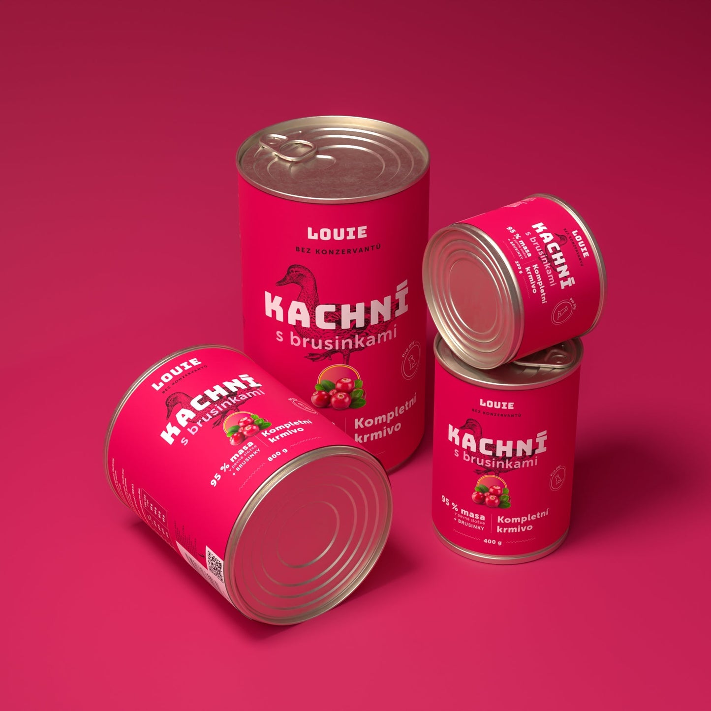 Výhodné balení 16 ks - Kachní s brusinkami 400 g