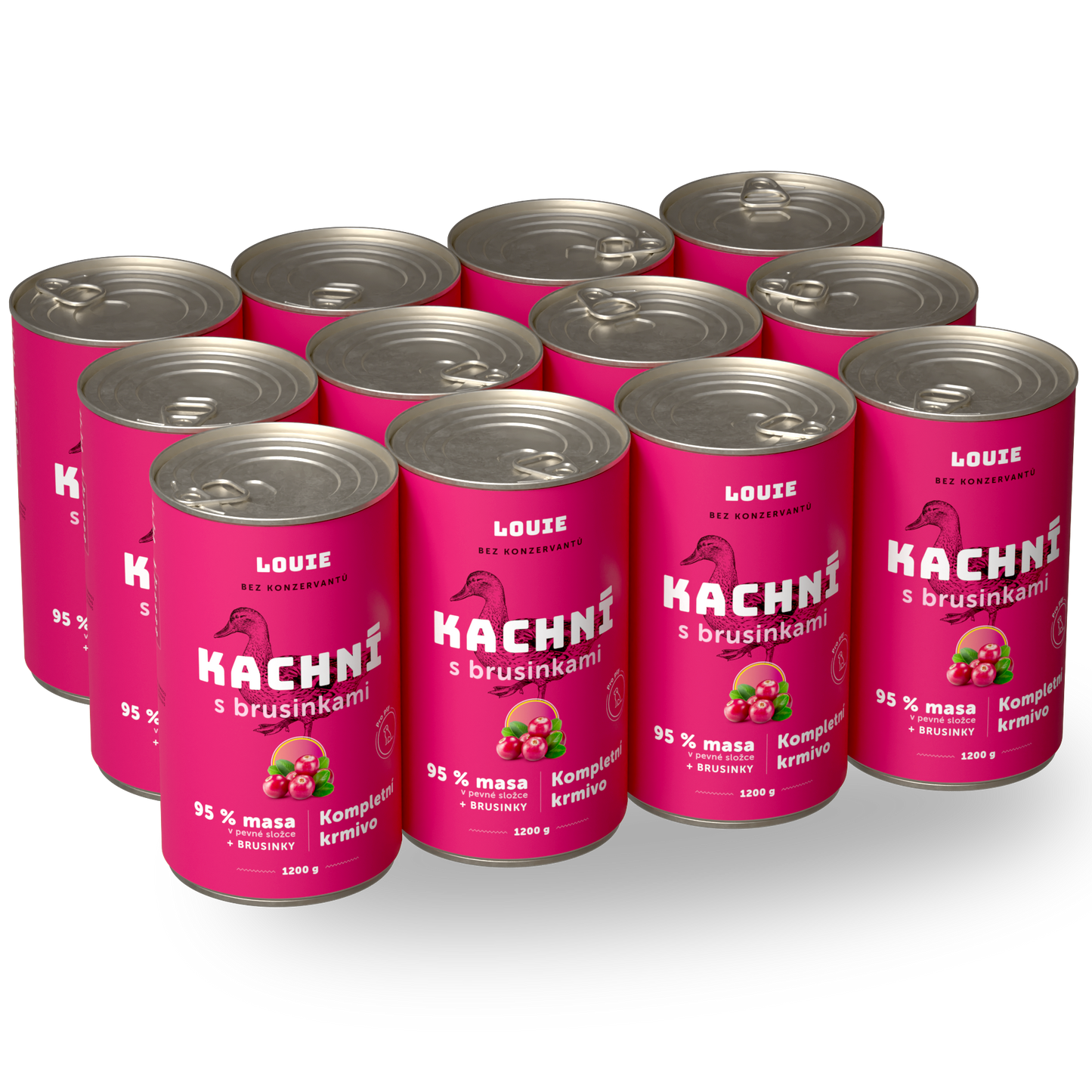 Výhodné balení 12ks - Kachní s brusinkami 1200g