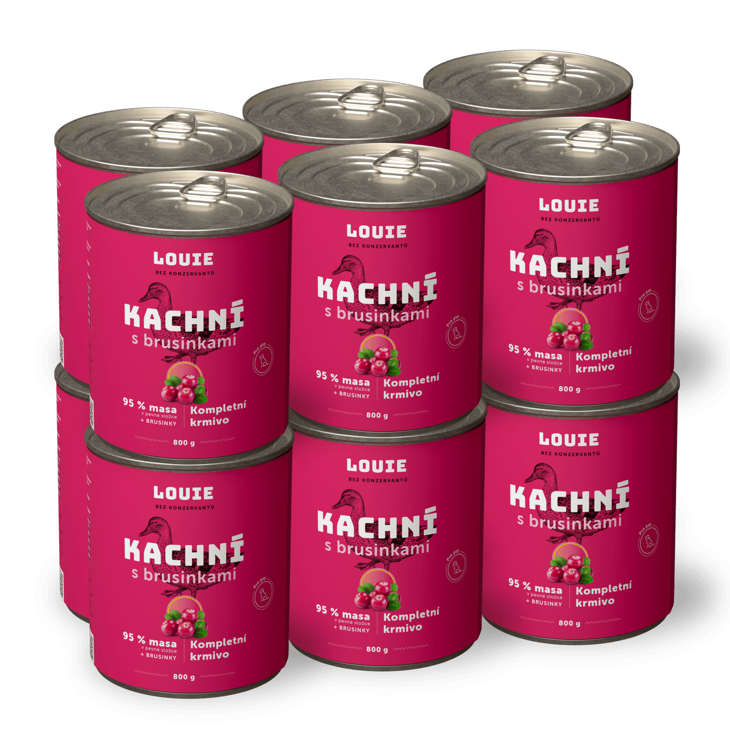 Kachní s brusinkami a prebiotiky | 12 ks | 800 g