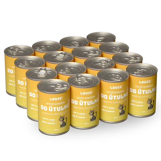 Kočičí balíček do útulku 16 ks, 400g - LOUIE pomáhá útulkům