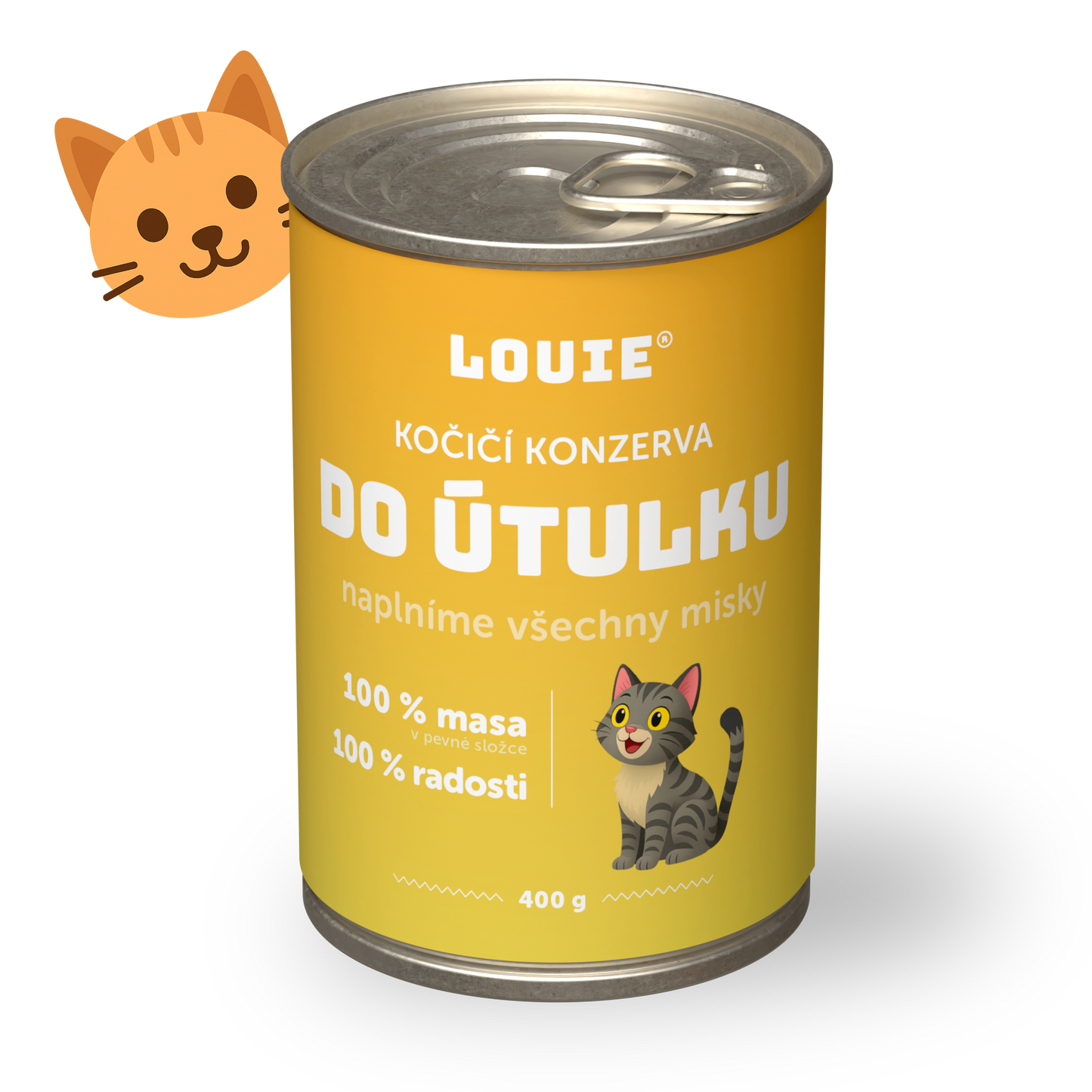 Kočičí konzerva do útulku 400g - LOUIE pomáhá útulkům