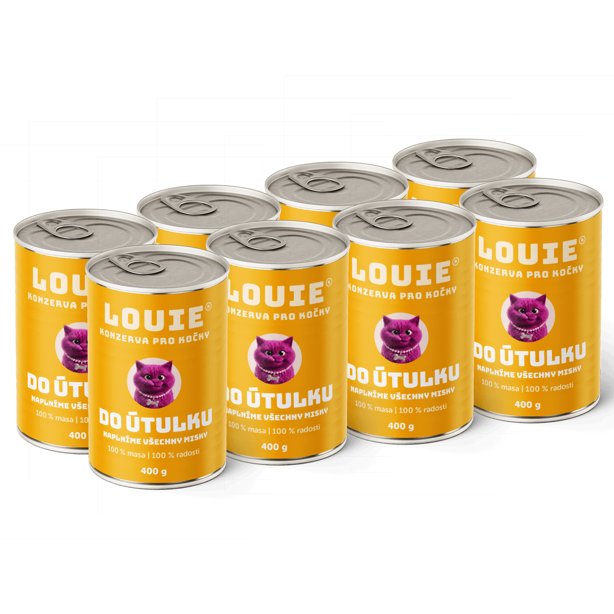 Kočičí balíček do útulku | 8 ks | 400g - LOUIE pomáhá útulkům