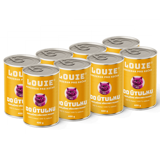 Kočičí balíček do útulku | 8 ks | 400g - LOUIE pomáhá útulkům