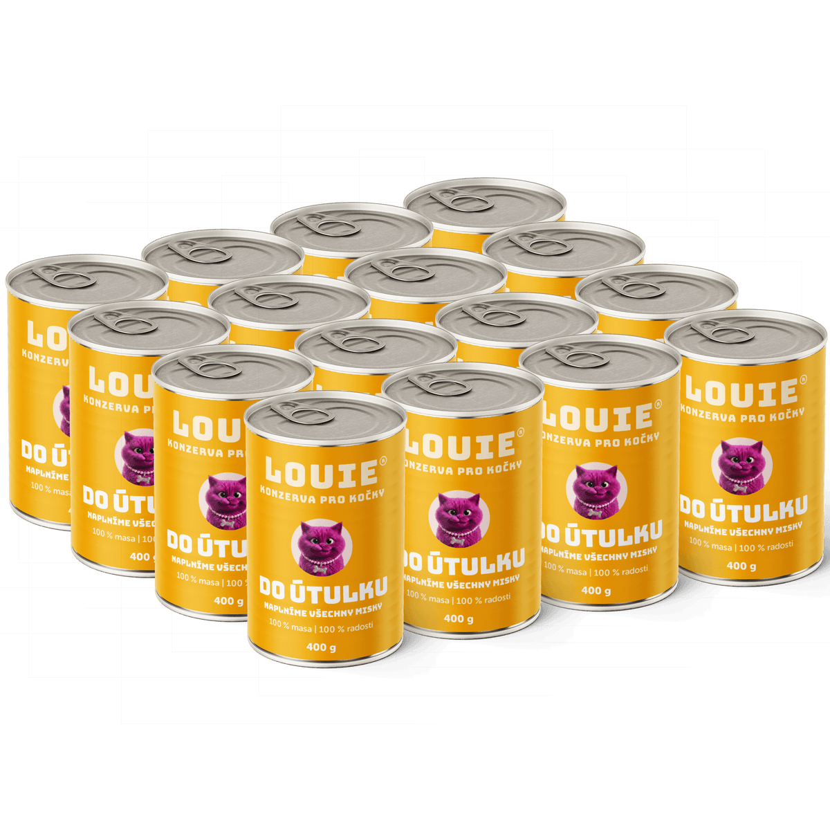 Kočičí balíček do útulku | 16 ks | 400g - LOUIE pomáhá útulkům
