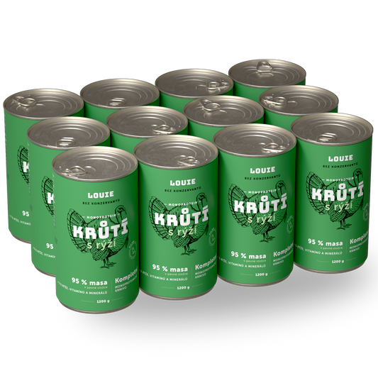 Výhodné balení 12ks - Krůtí s rýží 1200g