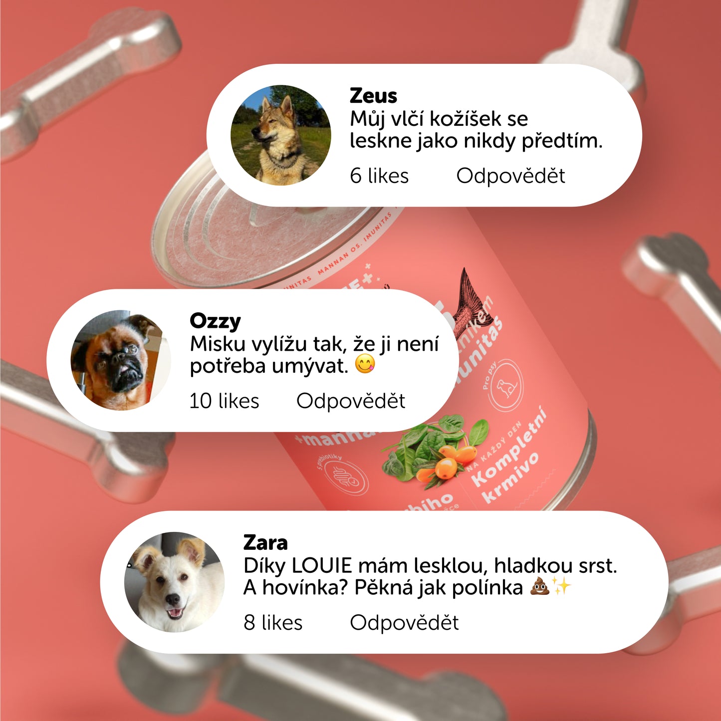Losos s rakytníkem, špenátem a prebiotiky 400g