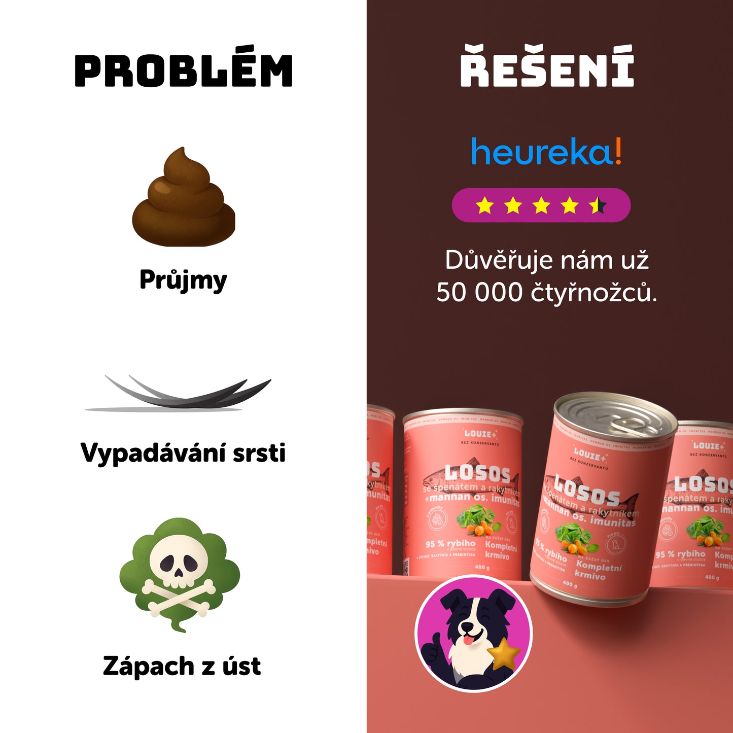 Losos s rakytníkem, špenátem a prebiotiky 400g