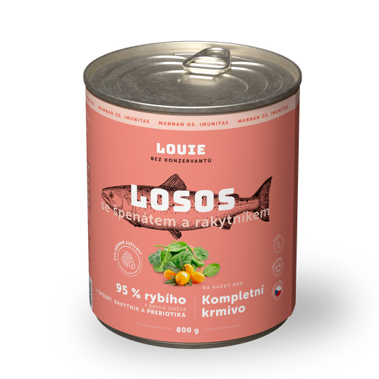 Losos s rakytníkem, špenátem a prebiotiky 800g
