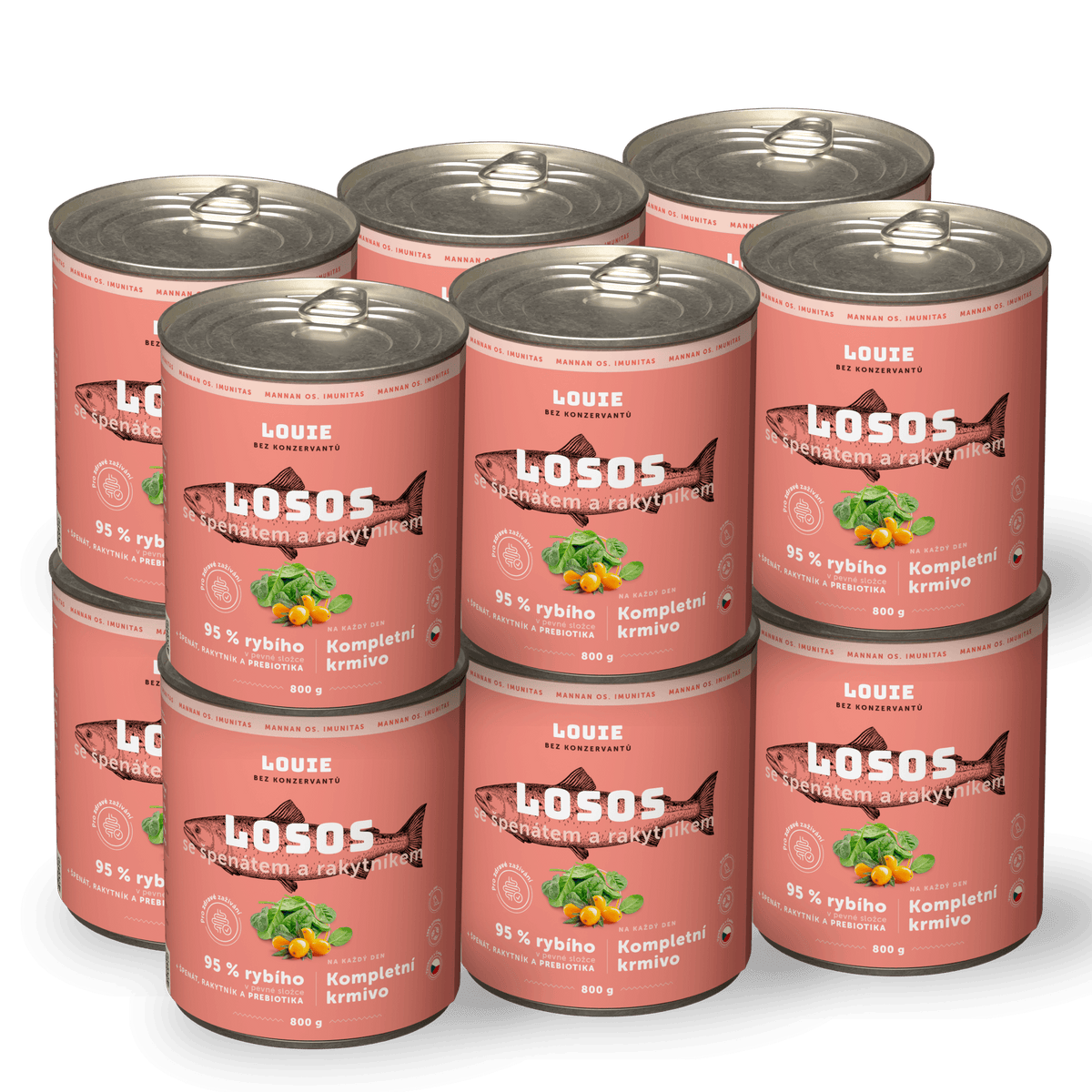 Losos s rakytníkem a prebiotiky | 12ks | 800g