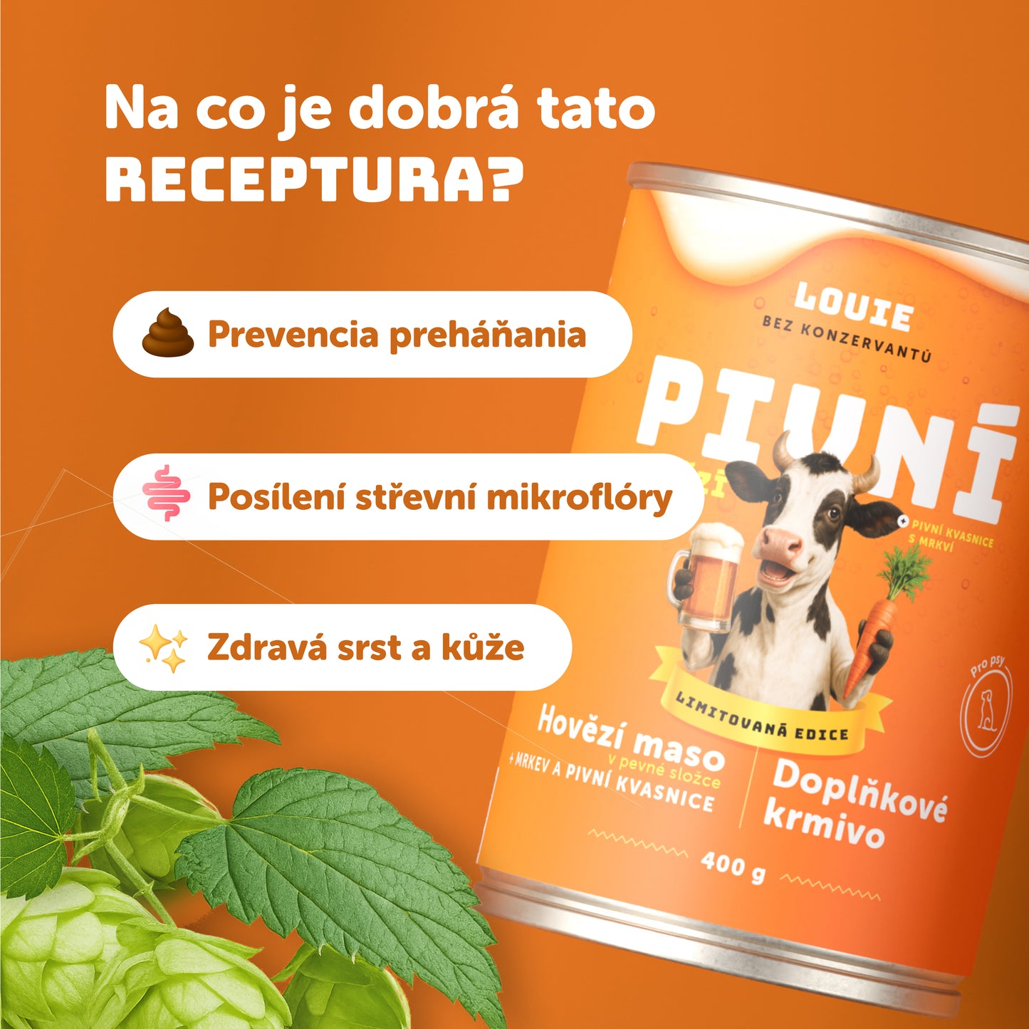 Pivní hovězí s mrkví a pivovarskými kvasnicemi 400g - limitovaná edice
