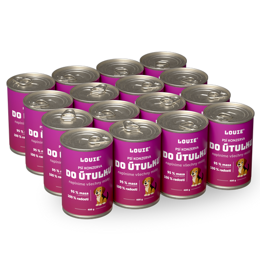 Psí balíček do útulku 16 ks, 400g - LOUIE pomáhá útulkům
