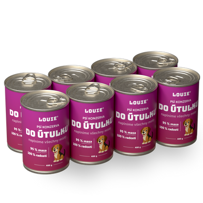 Psí balíček do útulku 8 ks, 400g - LOUIE pomáhá útulkům