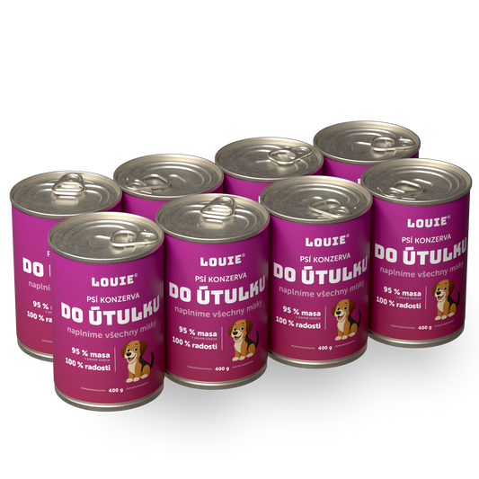 Psí balíček do útulku 8 ks, 400g - LOUIE pomáhá útulkům