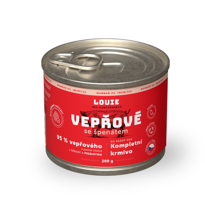 Vepřové se špenátem a prebiotiky 200g