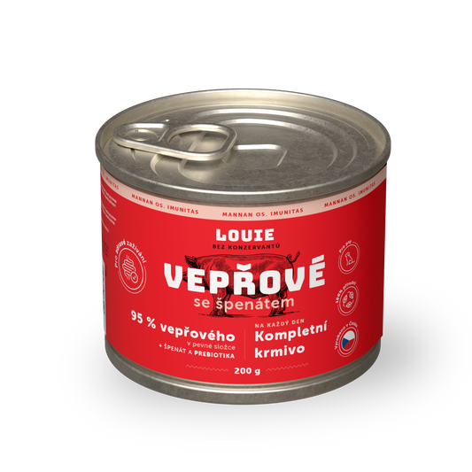 Vepřové se špenátem a prebiotiky 200g