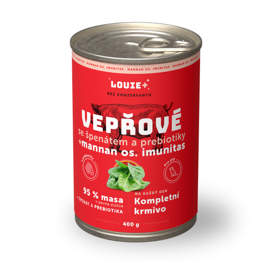 Vepřové se špenátem a prebiotiky 400g